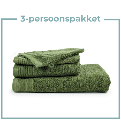 The One Towelling 3 Persoons - Handdoekenpakket - olijf groen The One Towelling 3 Persoons - Handdoekenpakket - olijf groen