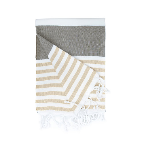 The One Towelling Hamamdoek - Bruin/Caramel - 100x180 cm The One Towelling Hamamdoek - Bruin/Caramel - 100x180 cm