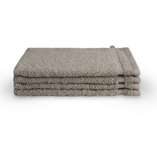 Byrklund 4 Washandjes - Bath basics- Taupe - 16x21 cm Byrklund 4 Washandjes - Bath basics- Taupe - 16x21 cm