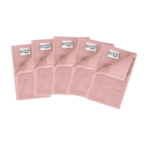 The One Towelling 5 Gastendoekjes - Zalm Roze - 30x50 cm The One Towelling 5 Gastendoekjes - Zalm Roze - 30x50 cm