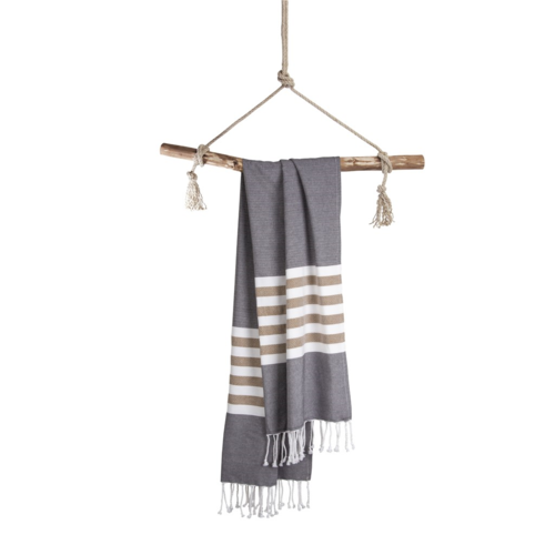 Walra Walra hamamdoek - 100x180 cm - Off black Walra Walra hamamdoek - 100x180 cm - Off black