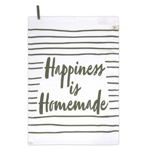 Walra Theedoek - Leger groen - Happiness Walra Theedoek - Leger groen - Happiness