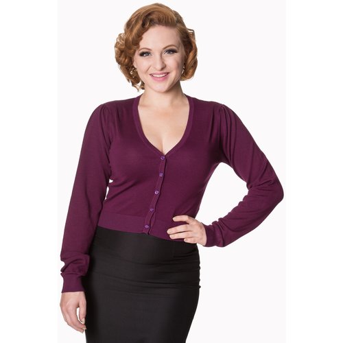 Banned Little luxury cropped cardigan - burgundy Banned Little luxury cropped cardigan - burgundy