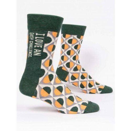 Blue Q I love an easy challenge - mens socks Blue Q I love an easy challenge - mens socks