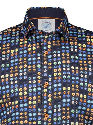 A Fish Named Fred Hippie Glasses shirt Navy