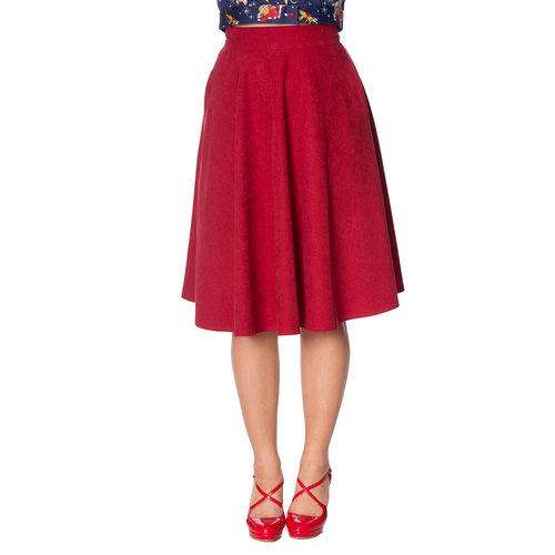 Banned Sophisticated swing skirt - Red Banned Sophisticated swing skirt - Red