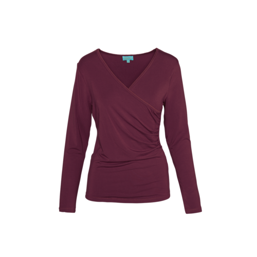 LaLaMour Wrap Shirt Aubergine LaLaMour Wrap Shirt Aubergine