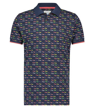 A Fish Named Fred Polo scooter print navy