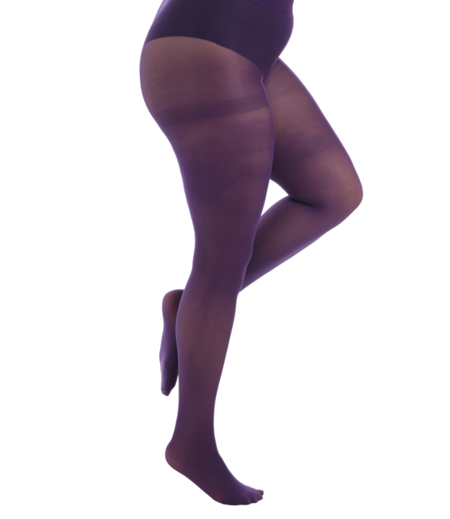 50 Denier Curvy Tights Purple L-XXL