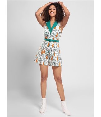 Bright & Beautiful Lucy Tropical Leopard playsuit