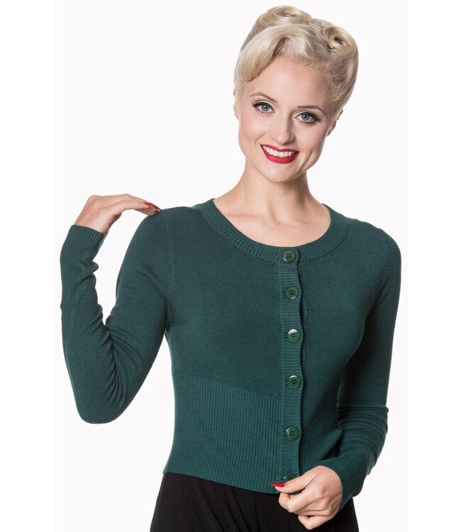 Banned Dolly Cardigan - Forest Green