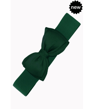 Banned Bow Belt - Bottle green