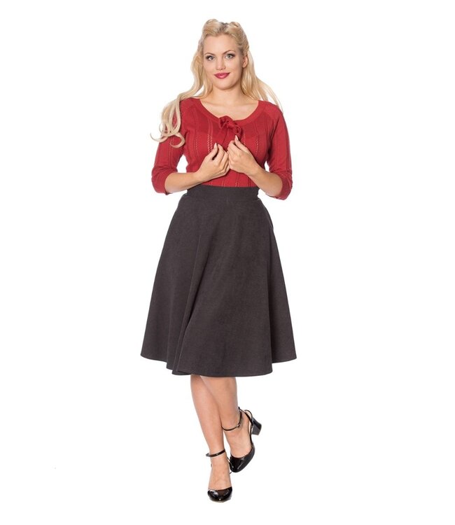 Sophisticated swing skirt - grey