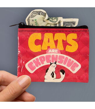 Blue Q Coin Purse -Cats Are Expensive