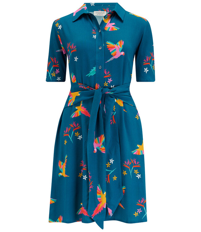 Dessie dress - Rainbow parrots