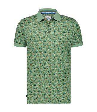 A FISH NAMED FRED White Hummingbird Floral Polo