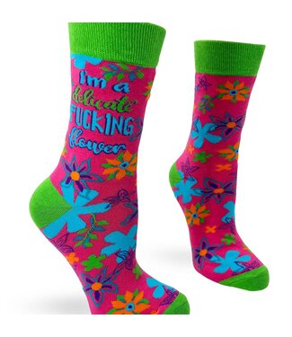 Fabdaz I'm A Delicate F.. King Flower socks