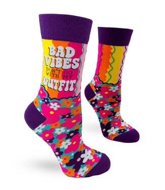 Fabdaz Bad Vibes Don't Go With My Outfit socks