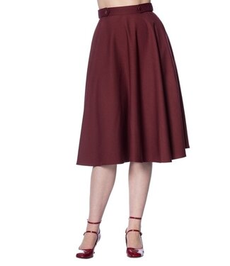 Banned Di Di swing skirt - Burgundy