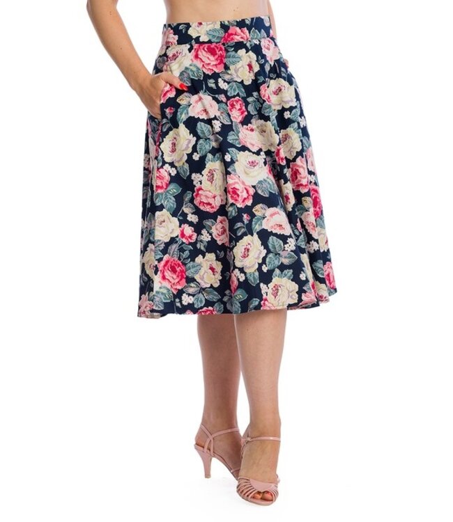 Rose bloom swing skirt