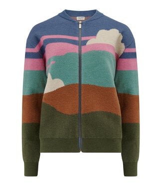 Sugarhill Brighton Solana knitted bomber - cloudy hills