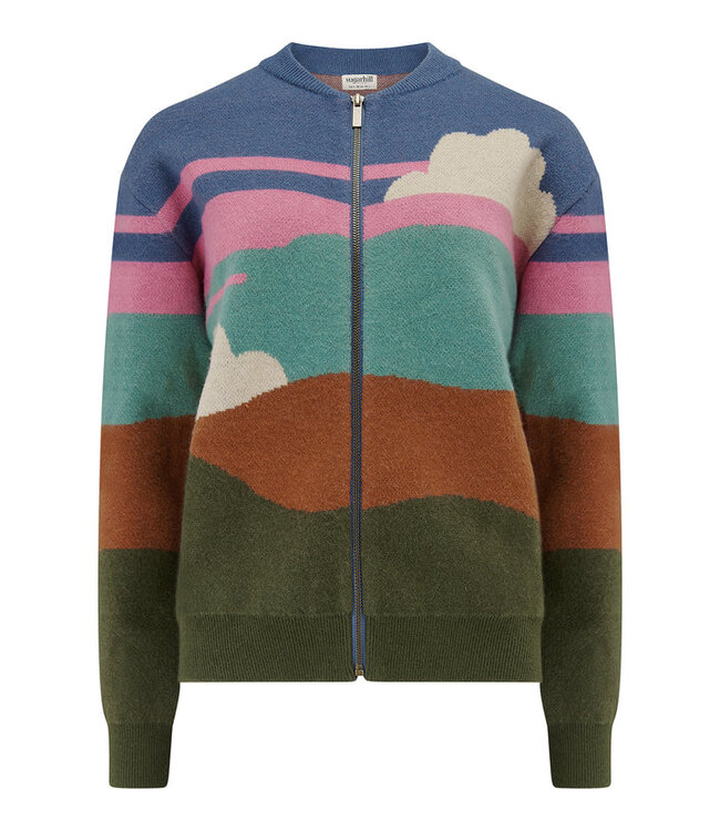 Solana knitted bomber - cloudy hills