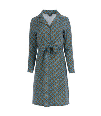 LaLaMour Monique dress - jungle green flowers
