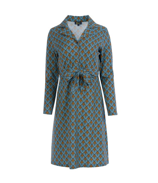 Monique dress - jungle green flowers
