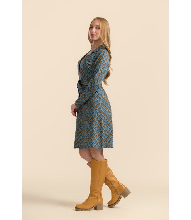 Monique dress - jungle green flowers