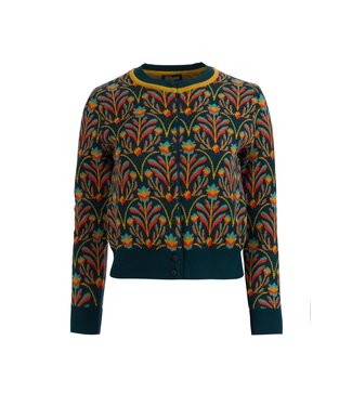 LaLaMour Knitted cardigan - Baroque flowers