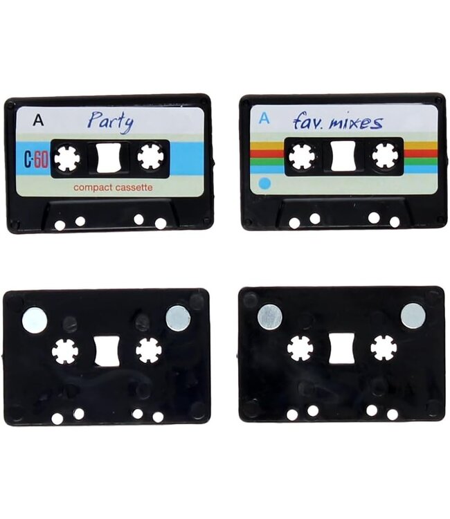 Mini music magnets (set of 4) - Cassette