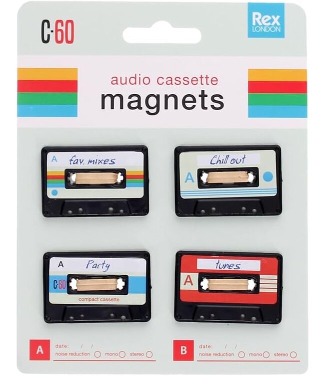 Mini music magnets (set of 4) - Cassette