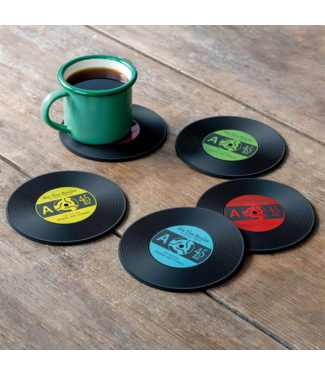 Rex London Silicone coasters (set of 6) - Vinyl record