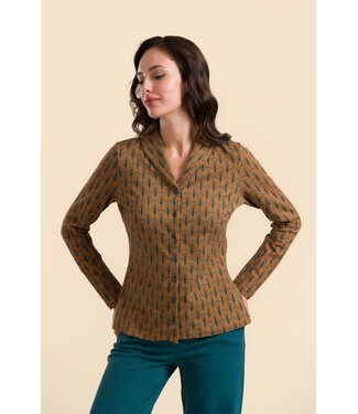 LaLaMour Iris blouse - art nouveau