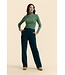 LaLaMour Hailey velvet trousers - petrol