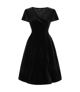Lady V Lyra dress - Black Velvet