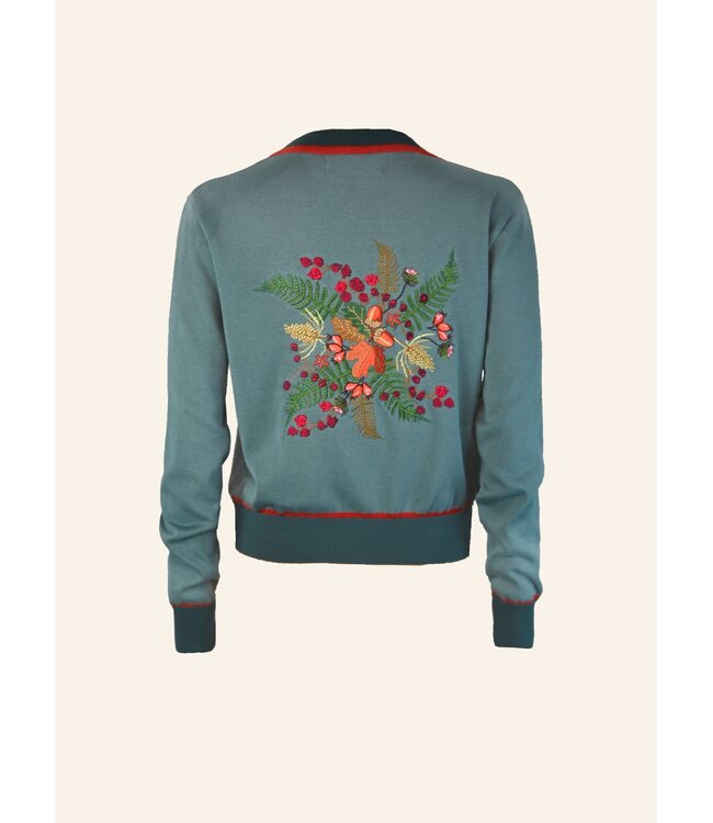 Vera - Mineral Blue Hedgerow Cardigan