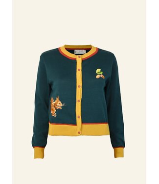 Palava Vera - Teal Squirrel Cardigan