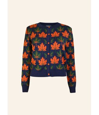 Palava Vera - Navy Autumn Leaves Cardigan