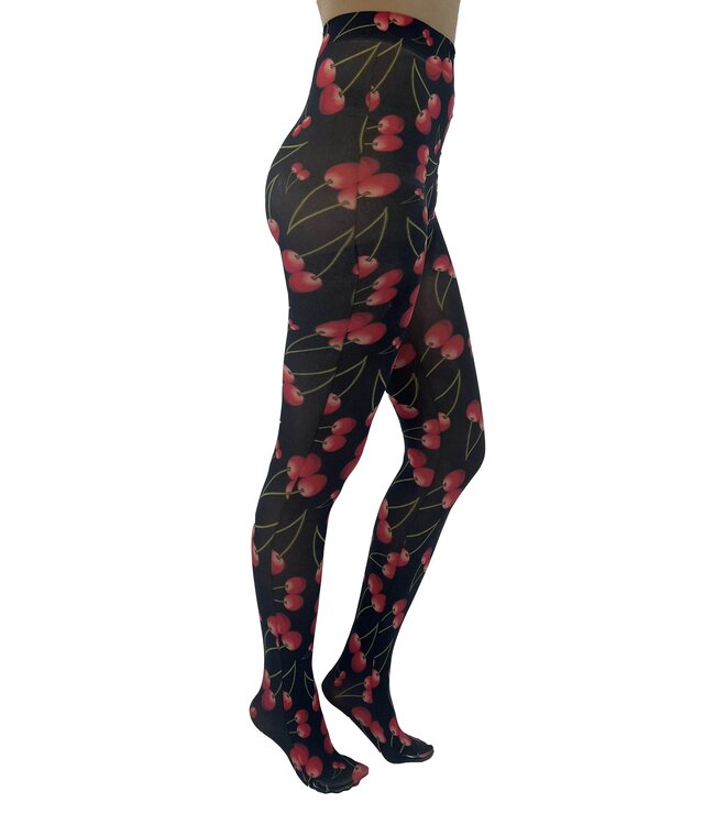 Cherry soda printed tights