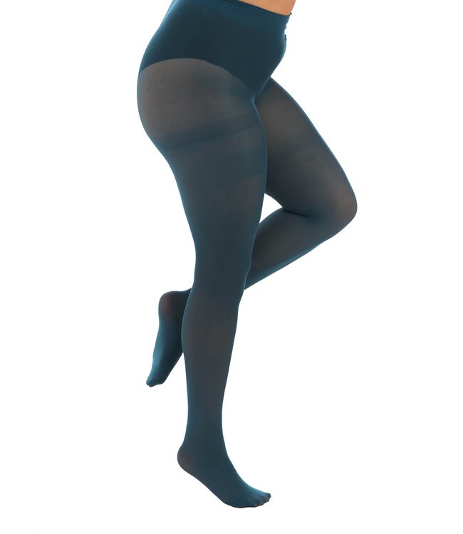 90 Denier Curvy Tights Dark teal