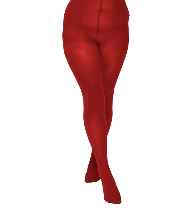 50 Denier Curvy Tights - Ruby red