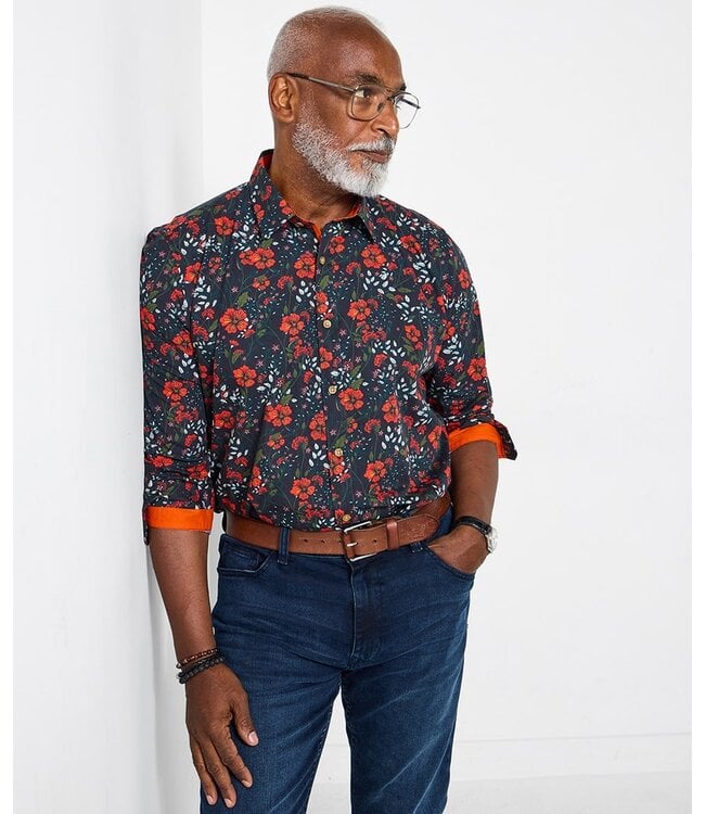 Winter Floral Long Sleeve Shirt