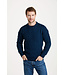 Aran Woollen Mills Traditional Mens Aran Sweater - Navy