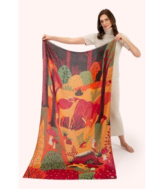 Powder UK Print Scarf - Autumn Forest Friends