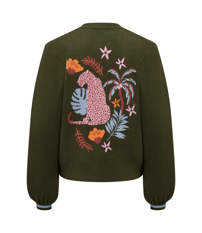 adrian cardigan - leopard jungle