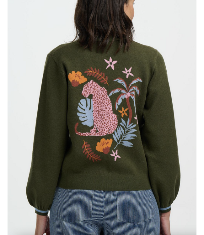 adrian cardigan - leopard jungle
