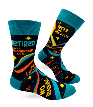 Fabdaz Retired Ask Someone Else mens socks