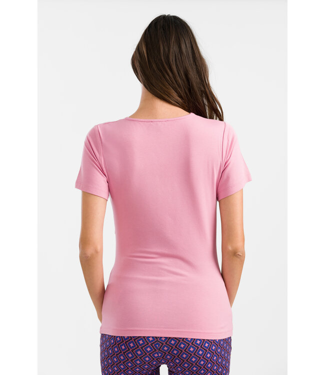 Angela Top Short Sleeve - Plain Pink