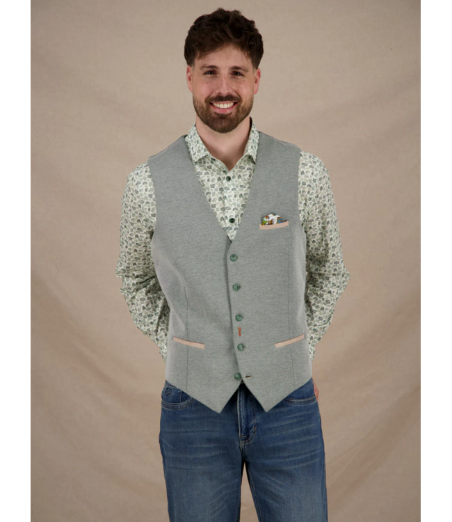 Waistcoat pique - thyme
